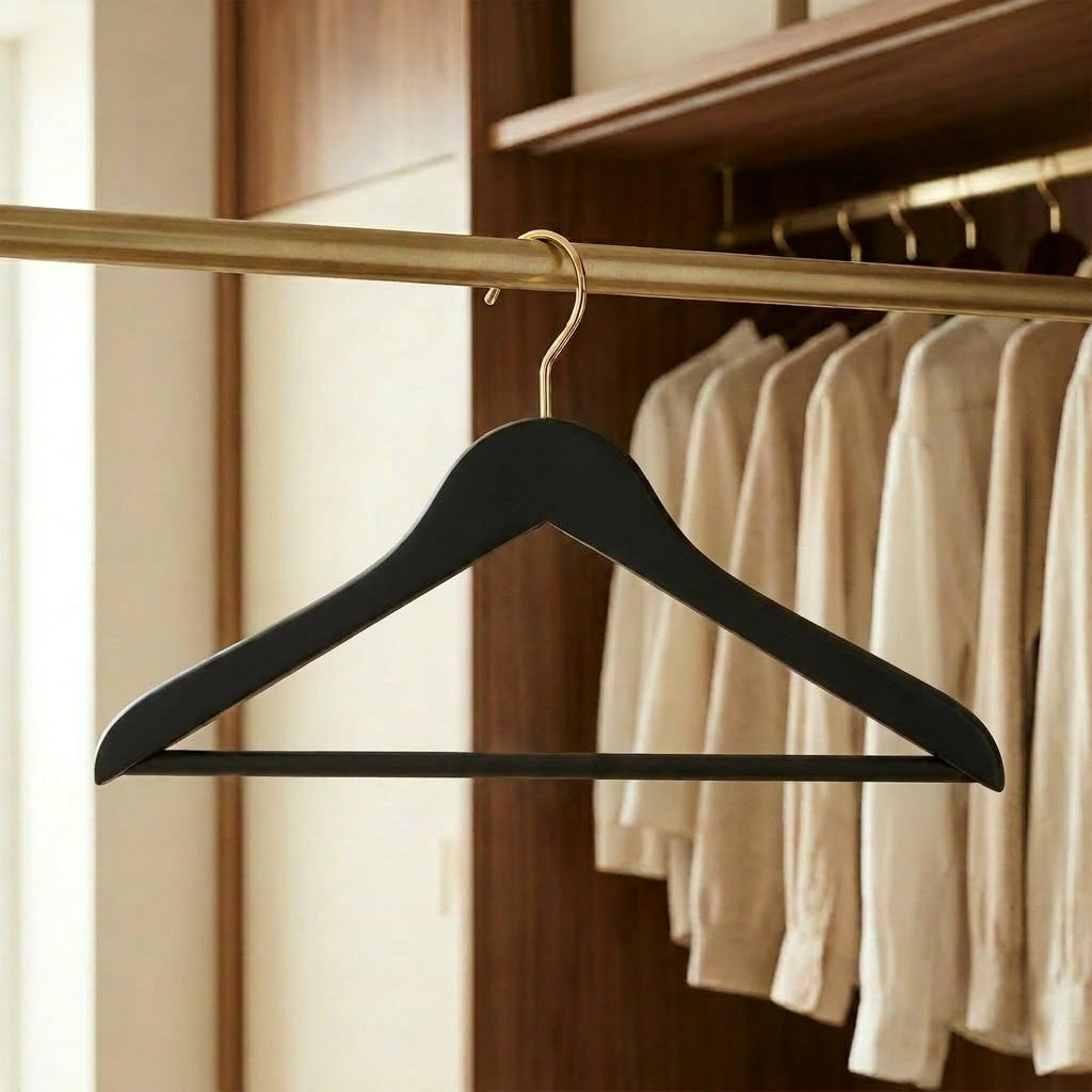 Taren | Matte Black Wooden Clothes Hanger