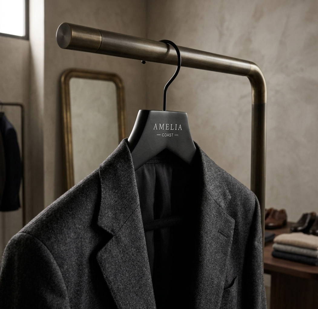 Taren | Matte Black Wooden Clothes Hanger